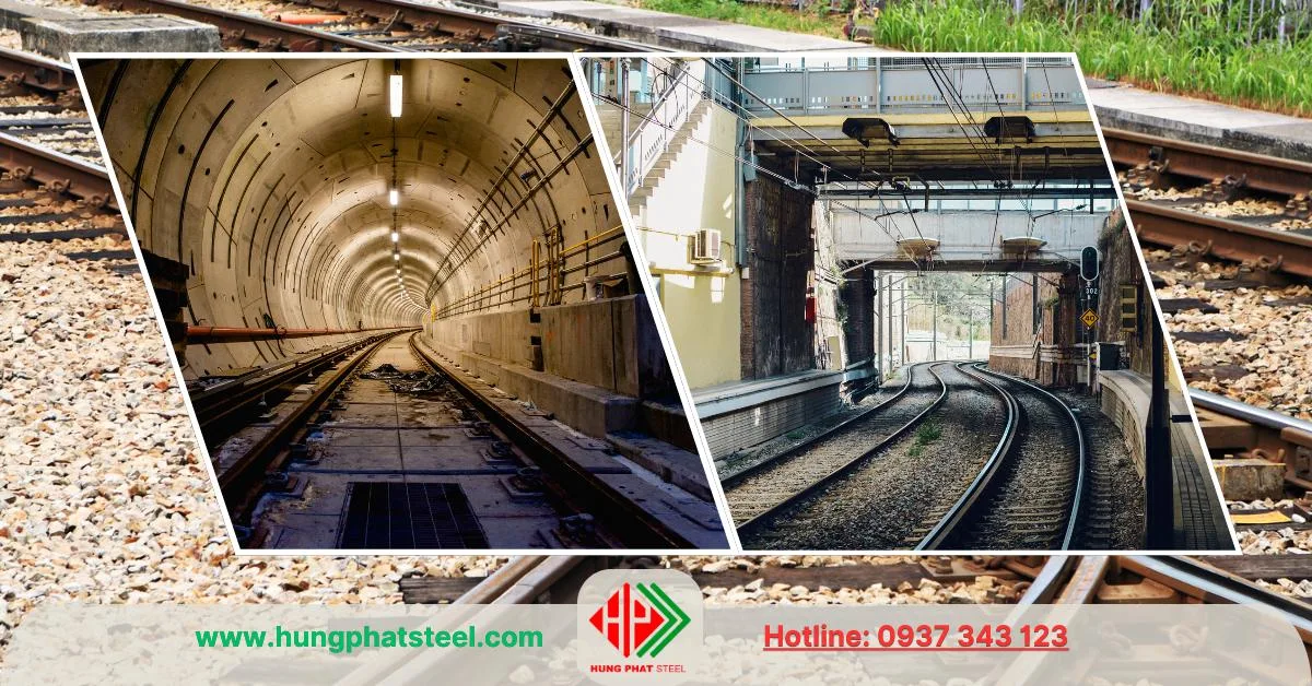 Ứng dụng trong đường ray và tải tàu