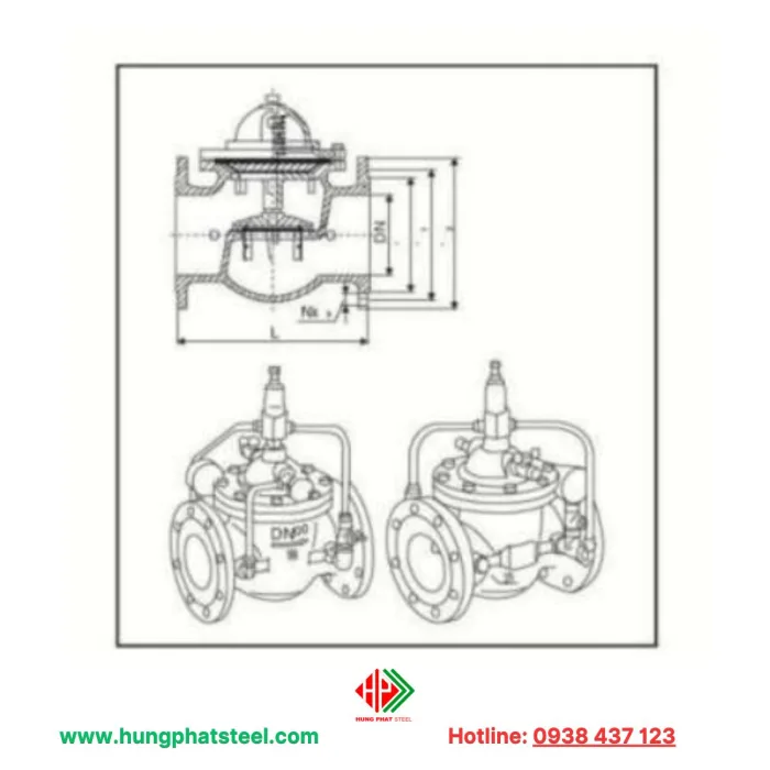 Van xả áp PN16 - Hình ảnh 2