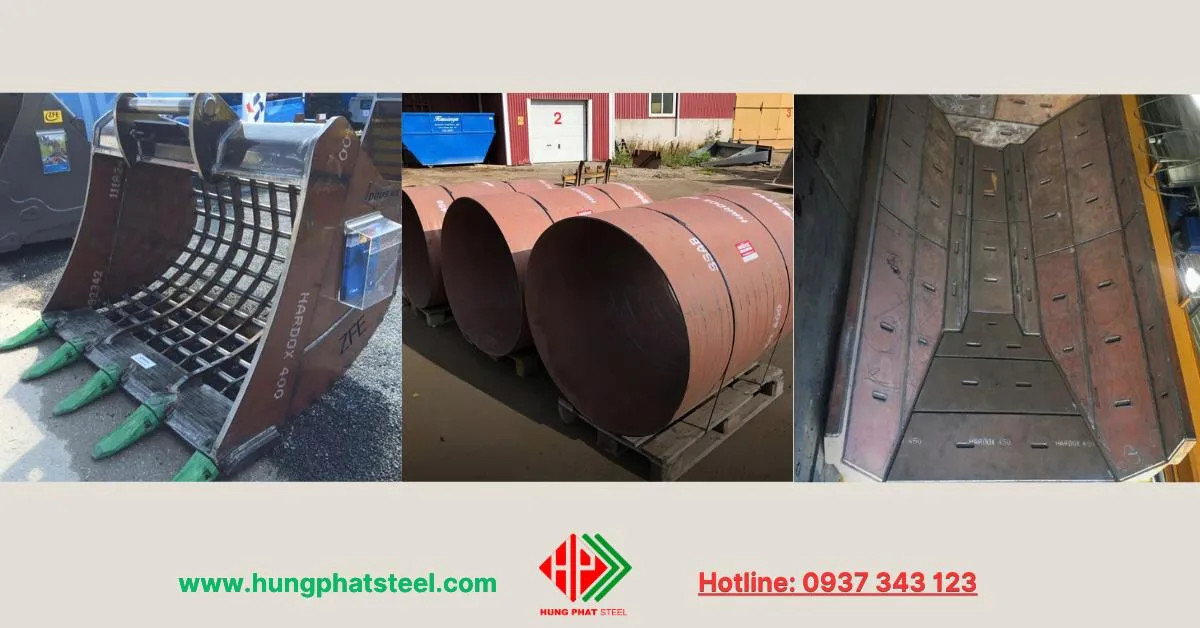 Các lĩnh vực sử dụng tấm Hardox 400