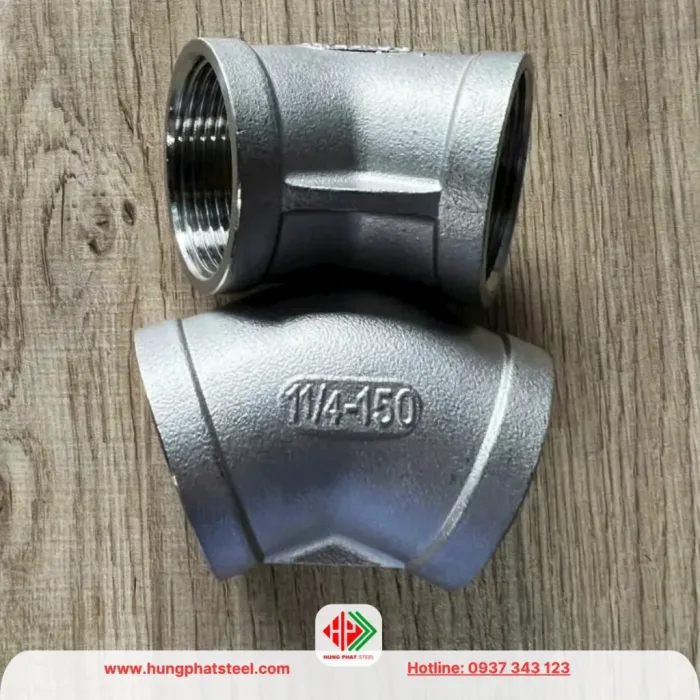 Co Lơi Ren INOX 45 Độ (chếch) - Thép Hùng Phát