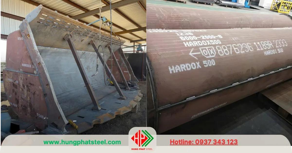 Một vài ứng dụng của tấm Hardox 500