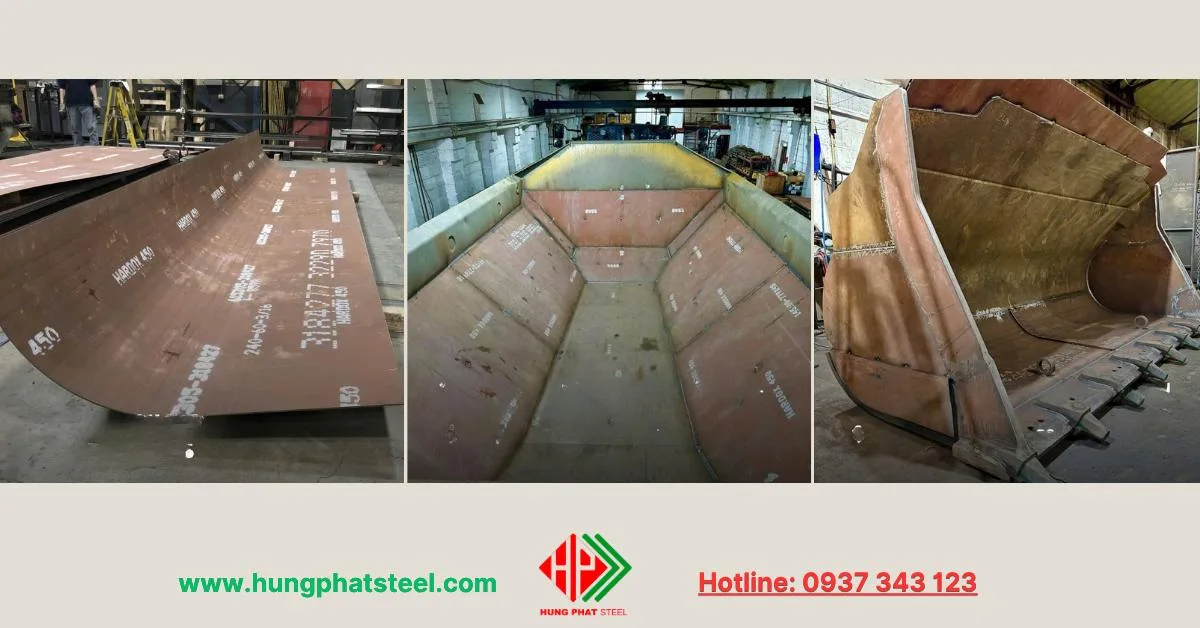 Một vài ứng dụng của tấm thép chịu mài mòn