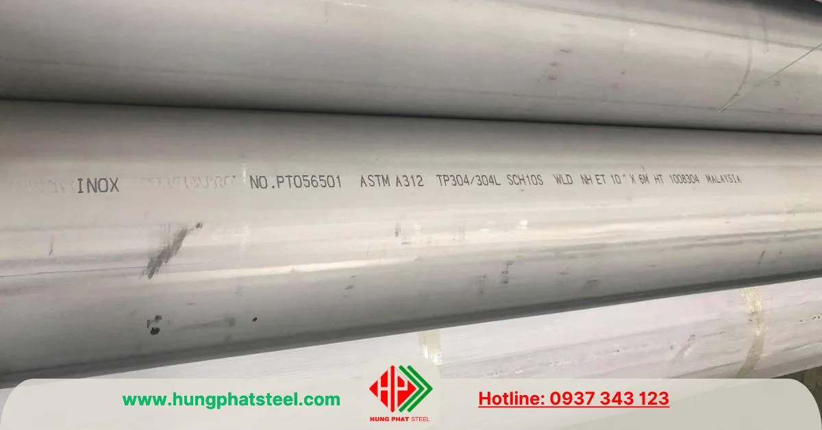 Ống hàn công nghiệp inox 304 phi 273 DN250 .