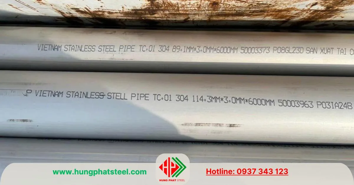 Ống inox 304 - công nghiệp phi 114 DN100