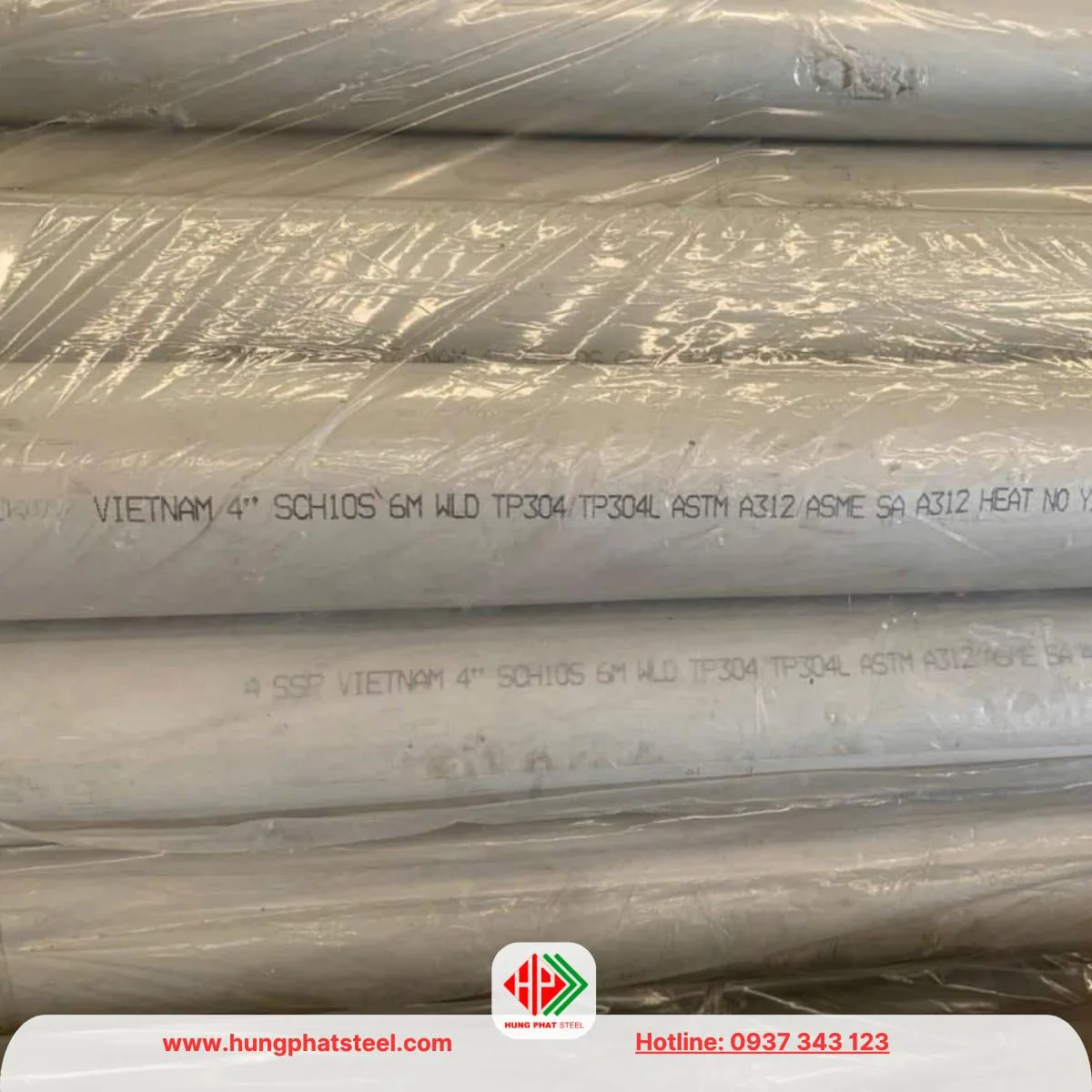 Ống inox 304 đúc công nghiệp phi 114 DN100