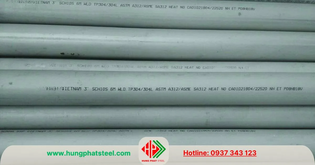 Ống inox 304 đúc công nghiệp phi 89 DN80 (3 inch)