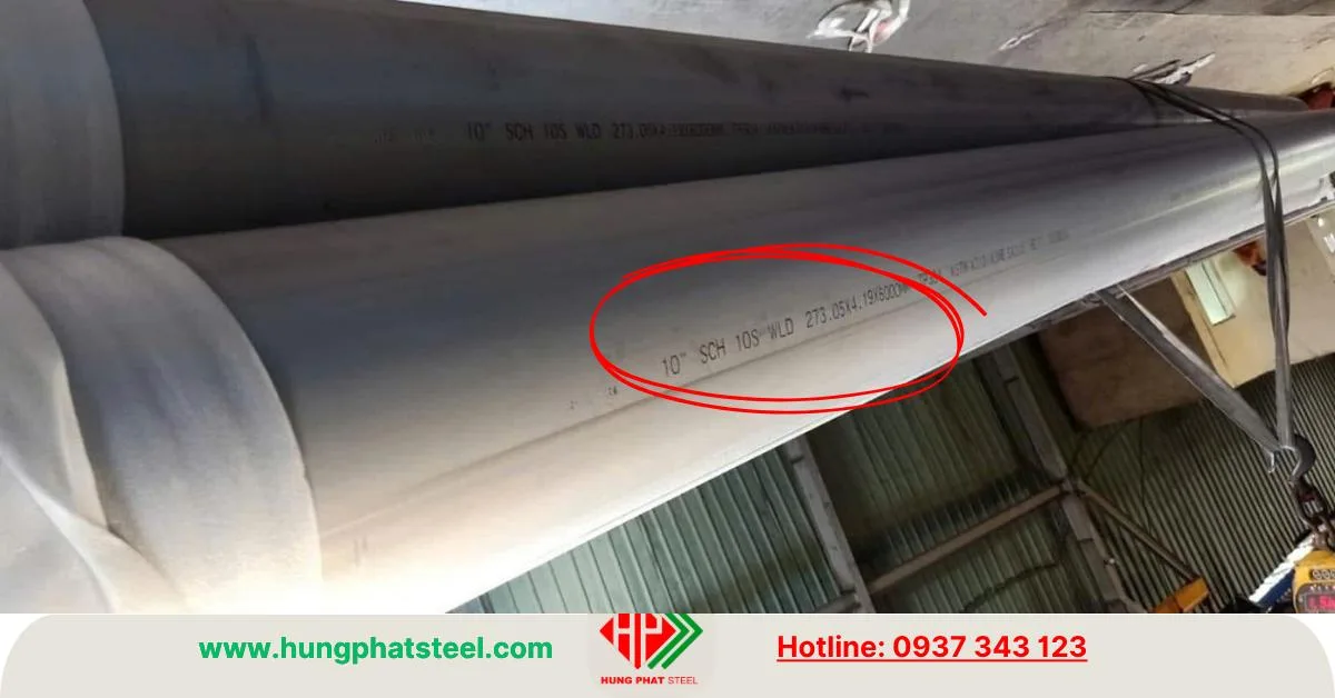 Ống inox 304 phi 273 DN250