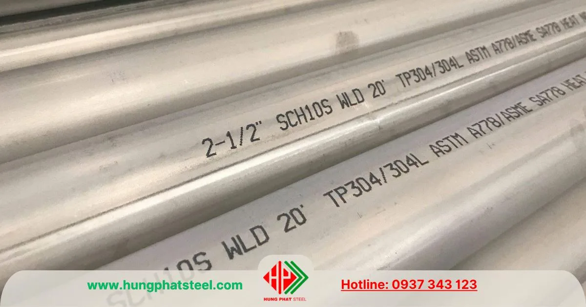 Ống inox 304 phi 76 DN65