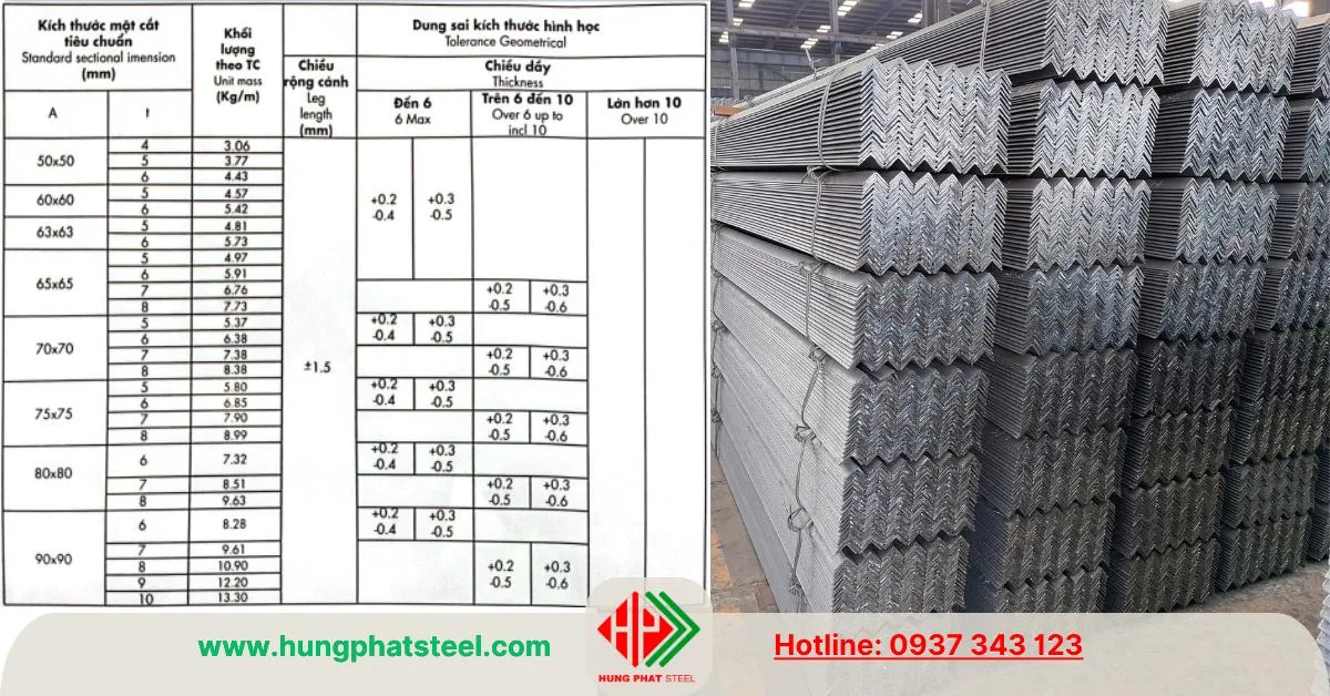 Quy cách và dung sai sản phẩm