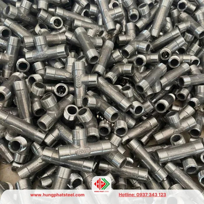 Tê inox ren ngoài