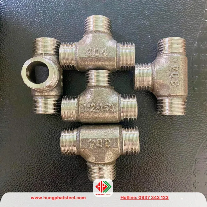 Tê inox ren ngoài
