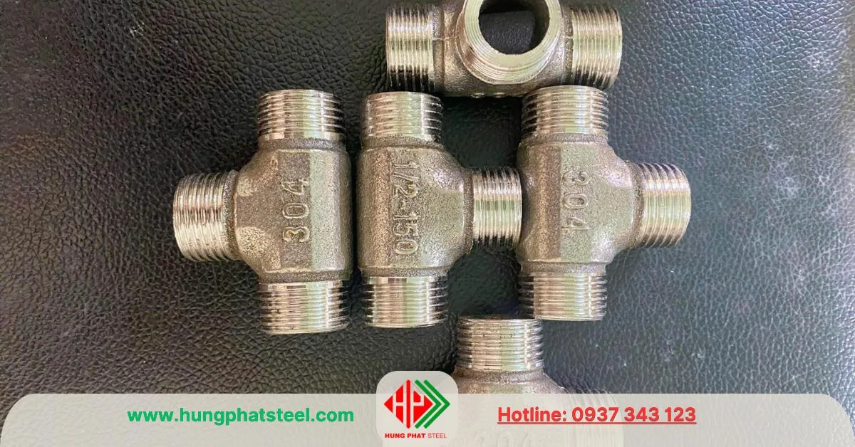 Tê inox ren ngoài