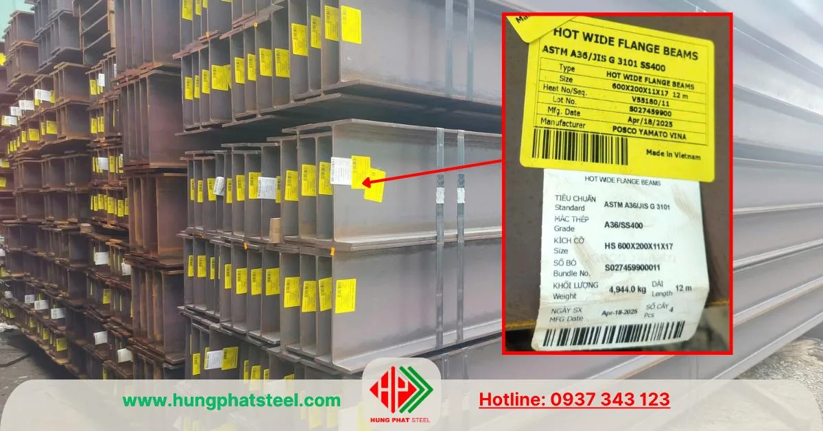 Thép H600x200 POSCO