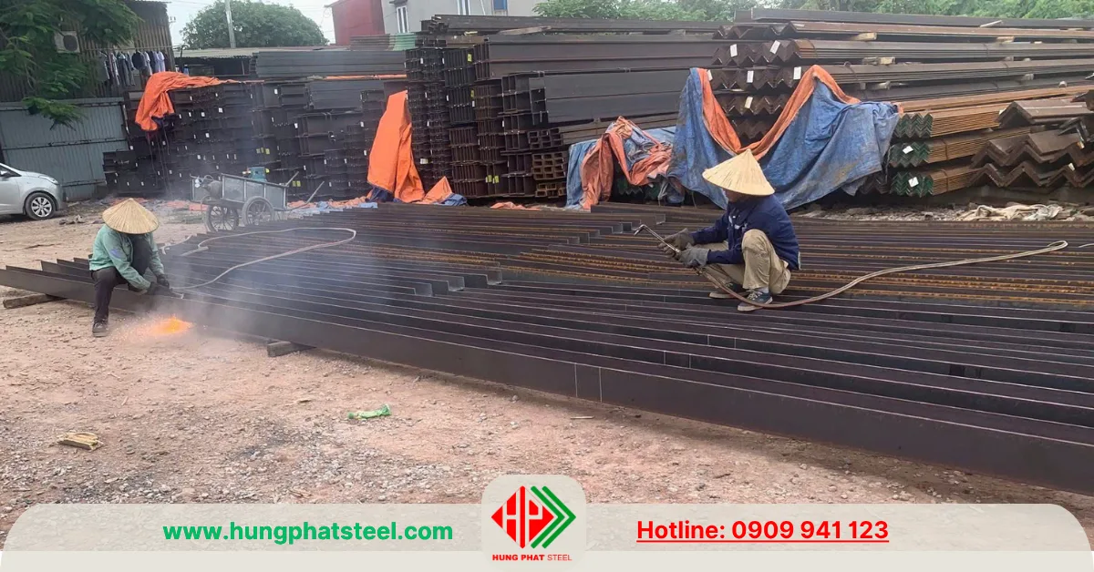 Thép Hùng Phát nhận cắt khúc thép H200 Posco theo yêu cầu mỗi công trình