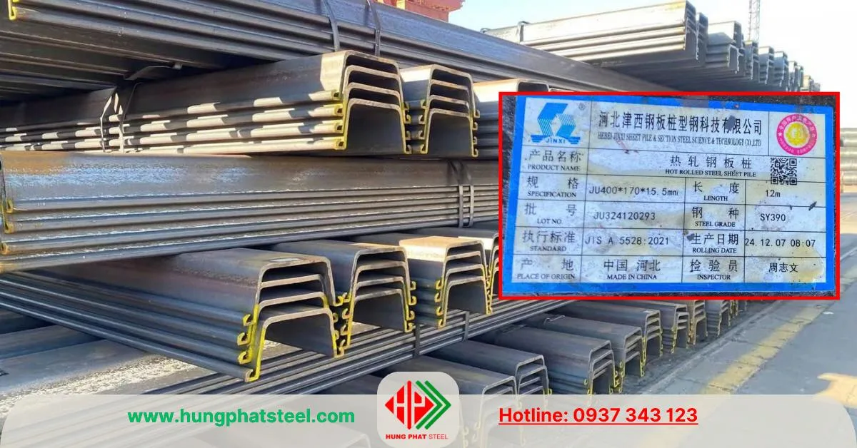 Thép cọc cừ Larsen IV (cừ 4) nhập khẩu TQ