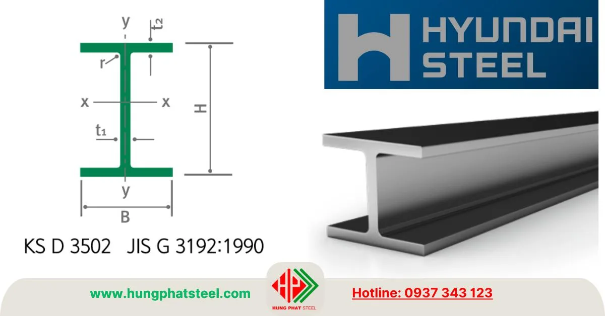 Thép hình H Hyundai (H-Beam)