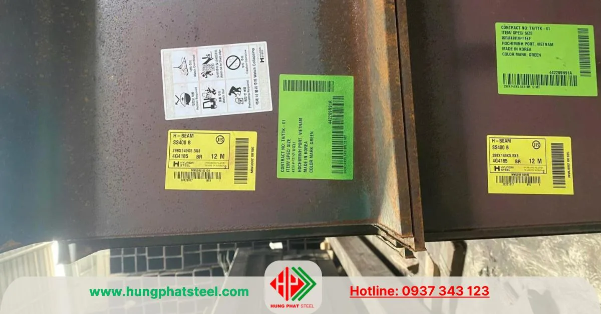 Thép hình H thương hiệu Hyundai nhập khẩu Korea