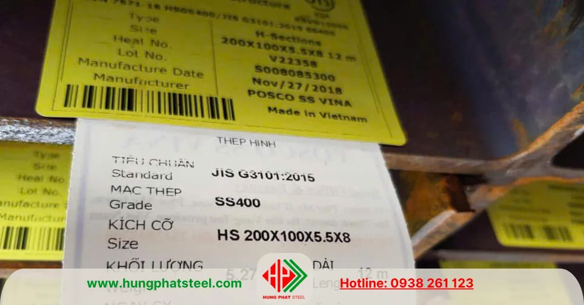 Thép hình H200x100 POSCO