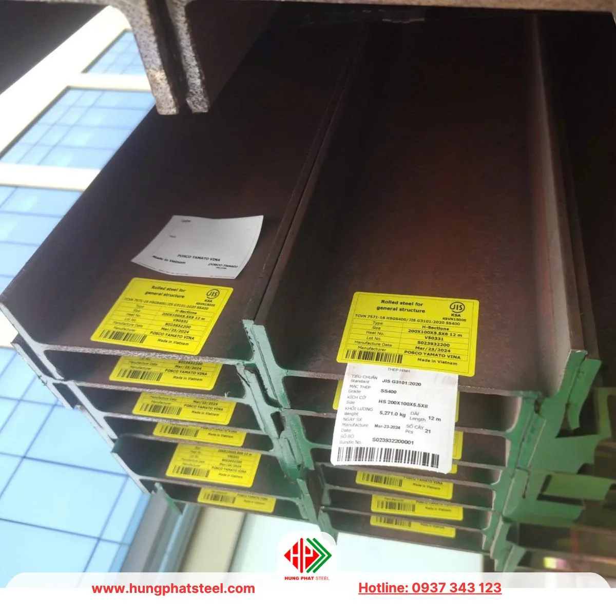 Thép hình H200x100 Posco