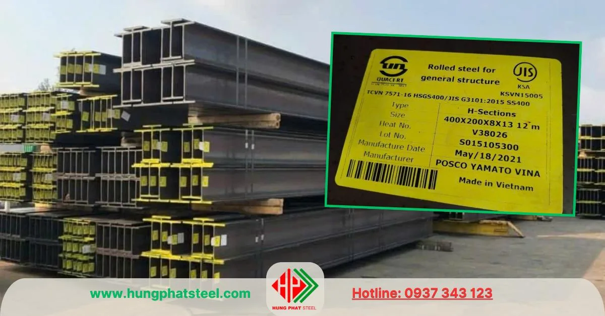 Thép hình H400x200 Posco