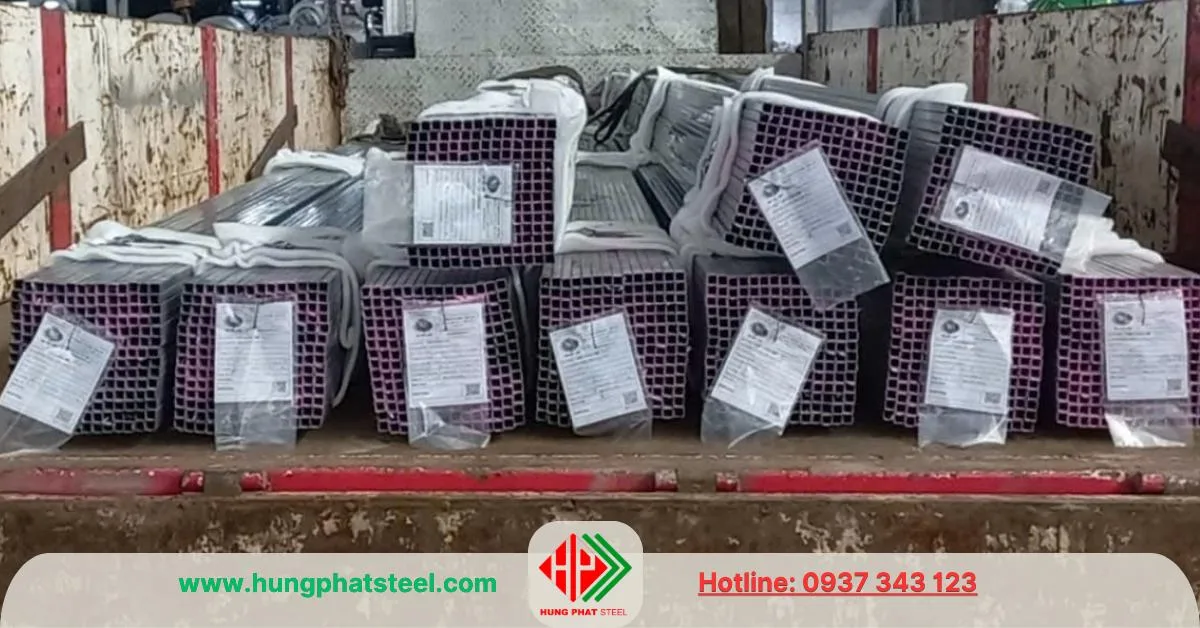 Thép hộp mạ kẽm 12x12