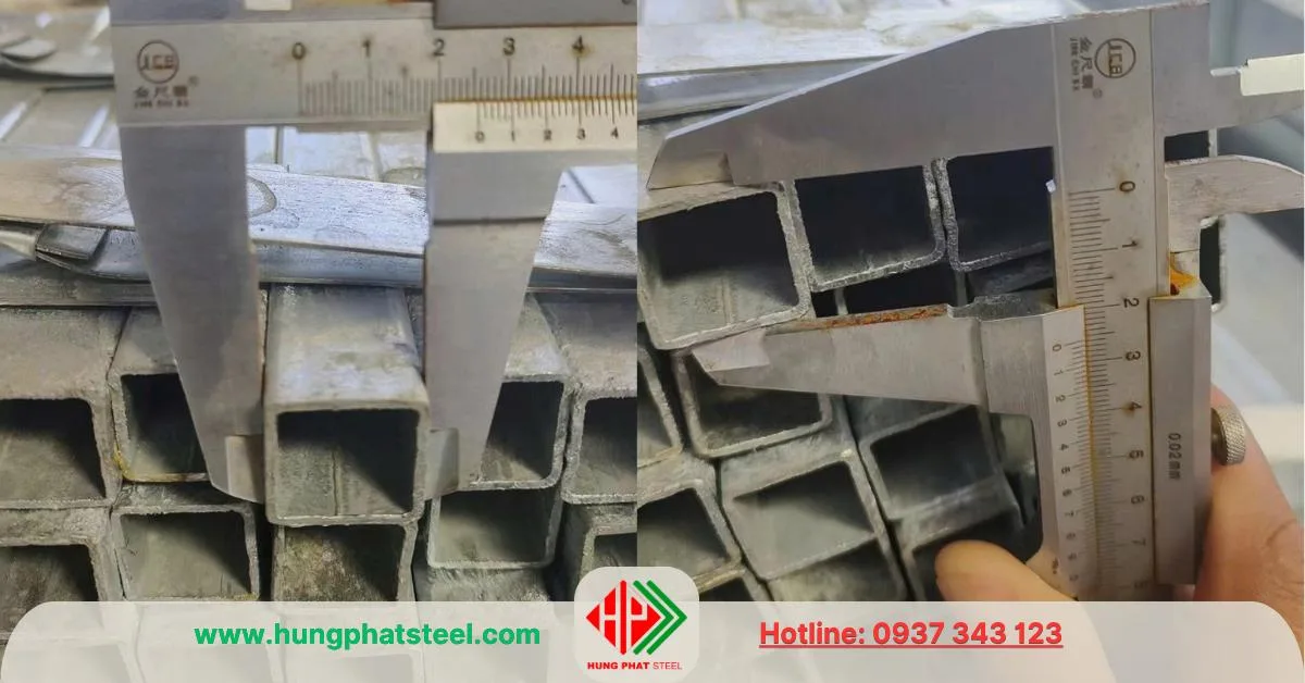 Thép hộp mạ kẽm 25x25 (sắt hộp kẽm)