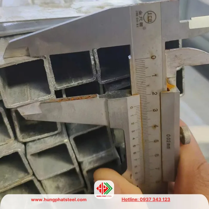 Thép hộp mạ kẽm 25x25 (sắt hộp kẽm)