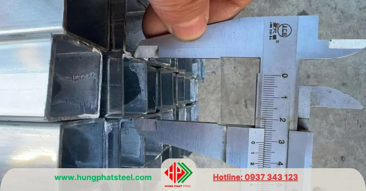 Thép hộp mạ kẽm 30x30 (Sắt hộp kẽm)