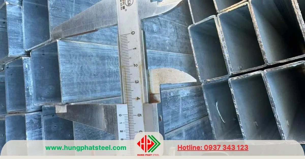 Thép hộp mạ kẽm 50x50 (Sắt hộp kẽm)