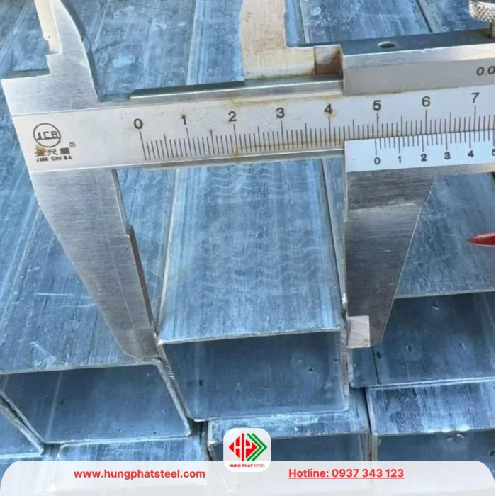 Thép hộp mạ kẽm 50x50 (Sắt hộp kẽm)