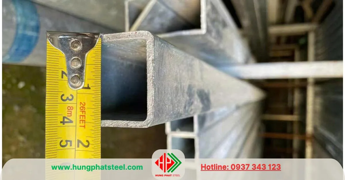 Thép hộp mạ kẽm vuông 40x40