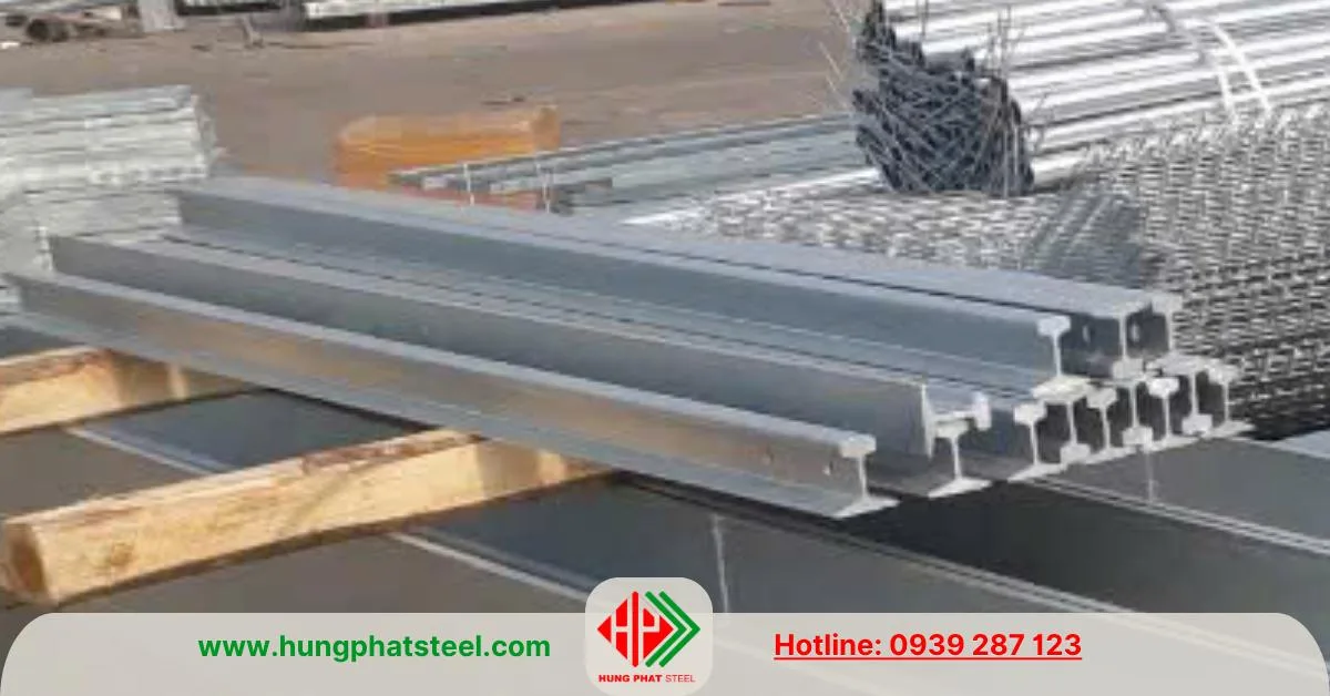 Thép ray P12 mạ kẽm nhúng nóng