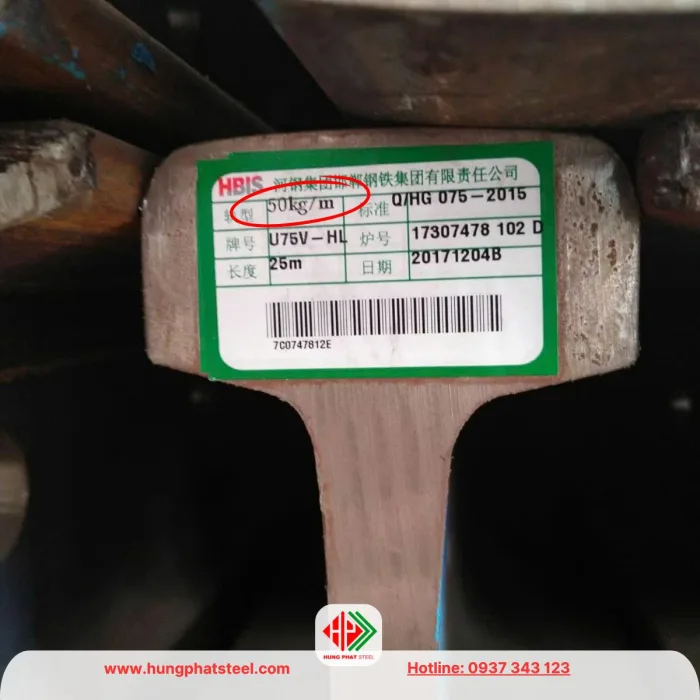 Thép ray P50 (50kg)