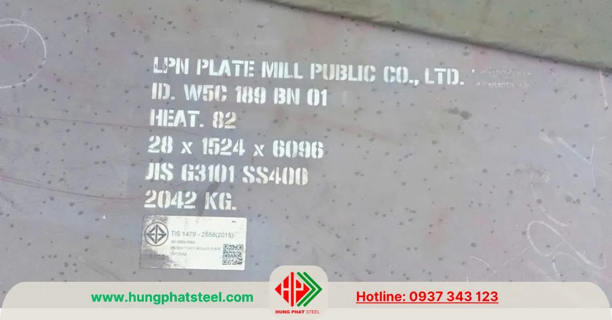 Thép tấm 28ly mác thép SS400