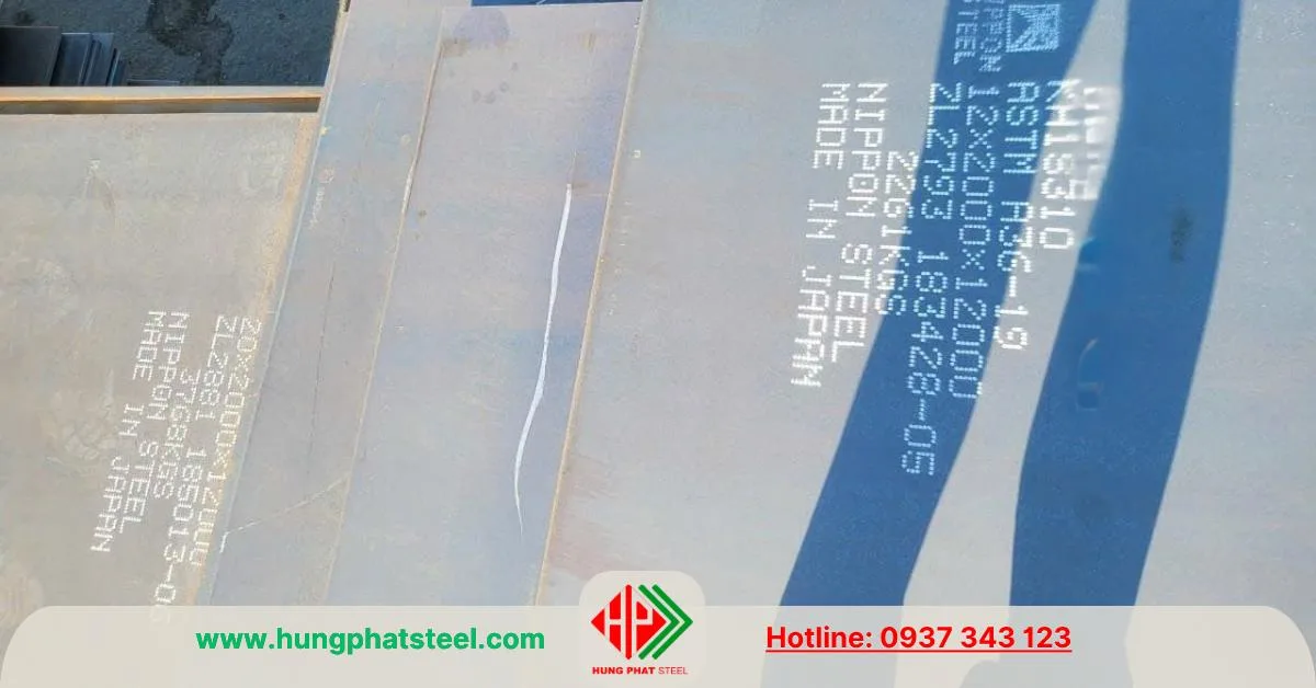 Thép tấm A36 thương hiệu Nippon Nhật Bản