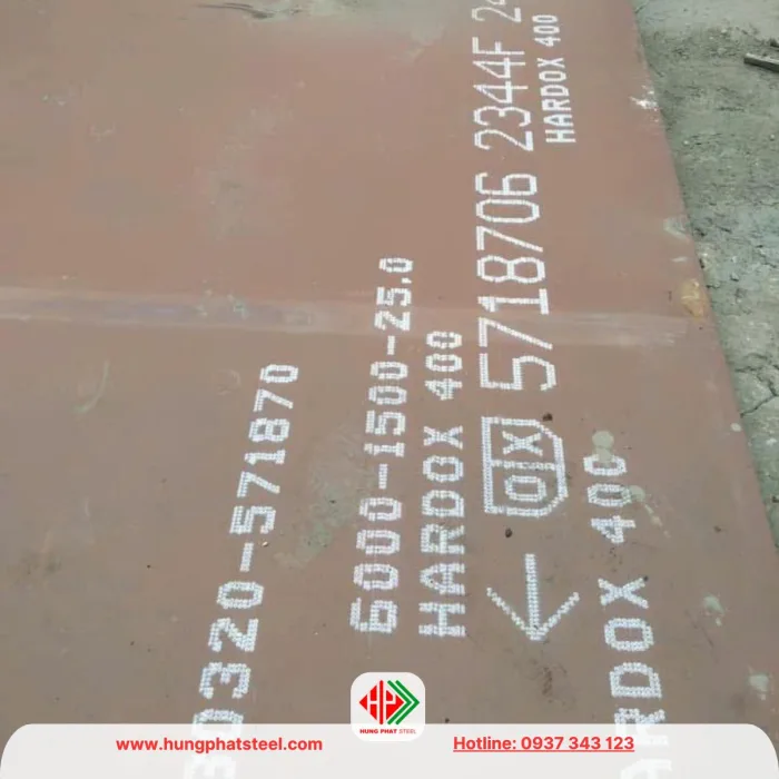 Thép tấm Hardox 400
