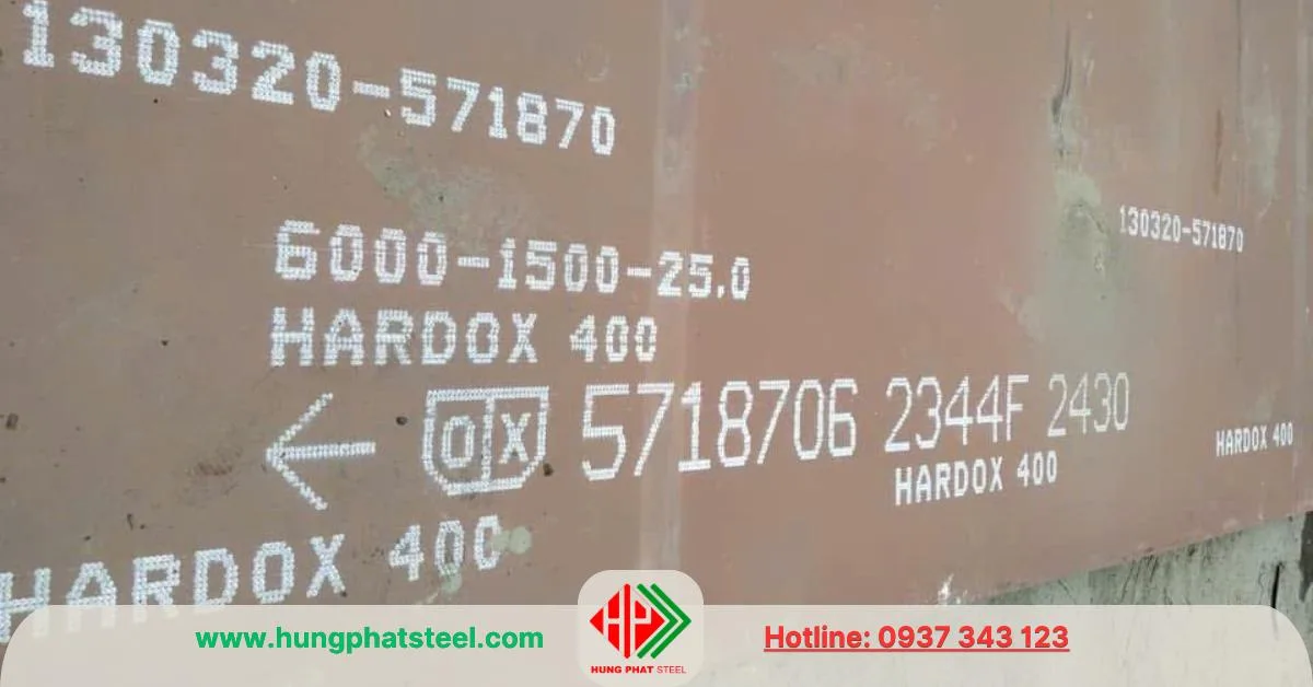 Thép tấm Hardox 400