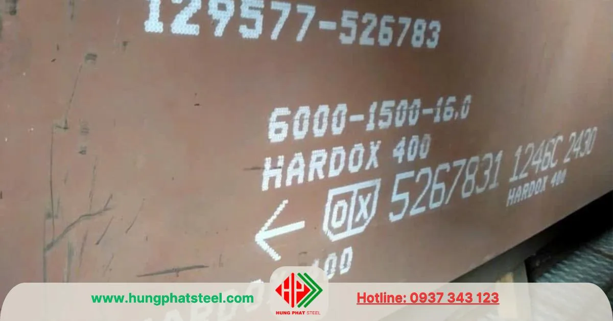 Thép tấm Hardox 400
