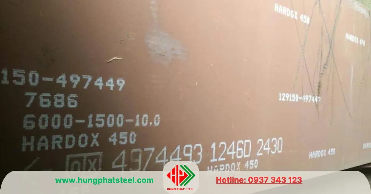 Thép tấm Hardox 450