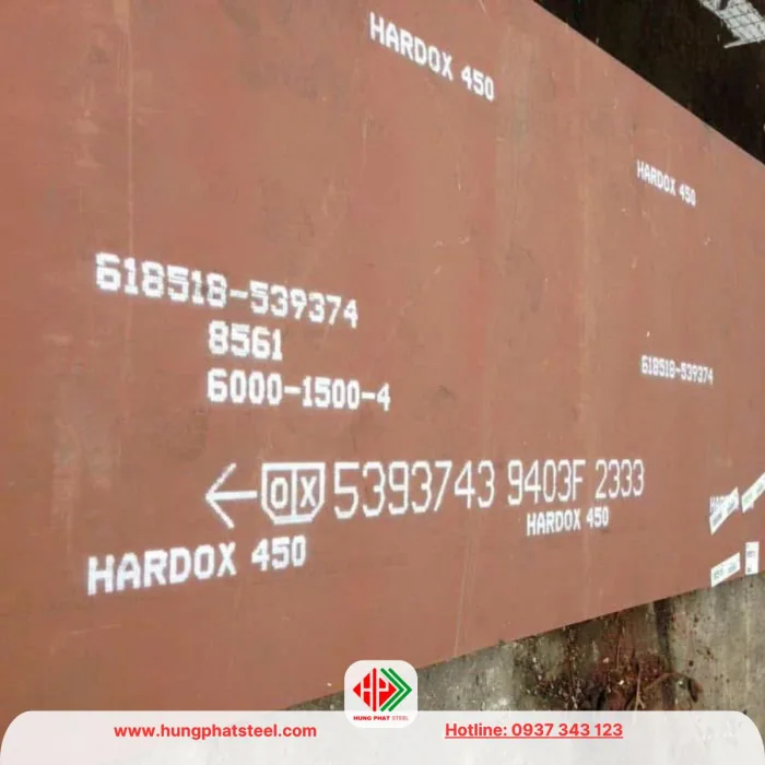 Thép tấm Hardox 450