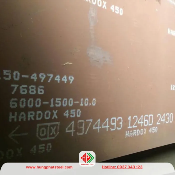 Thép tấm Hardox 450
