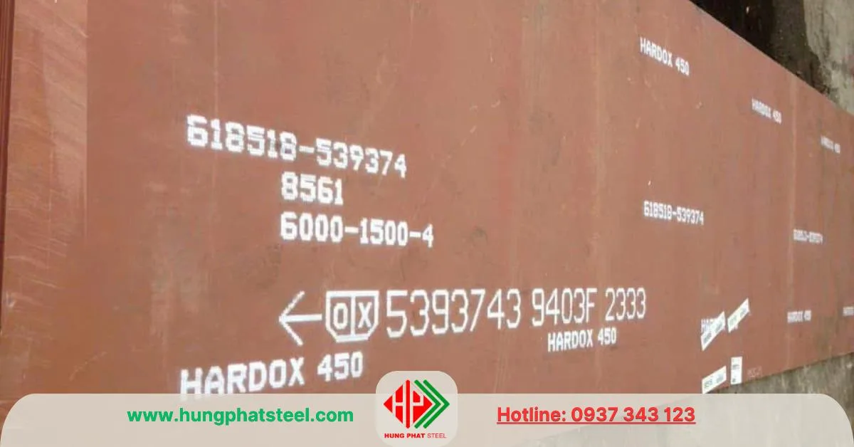 Thép tấm Hardox 450