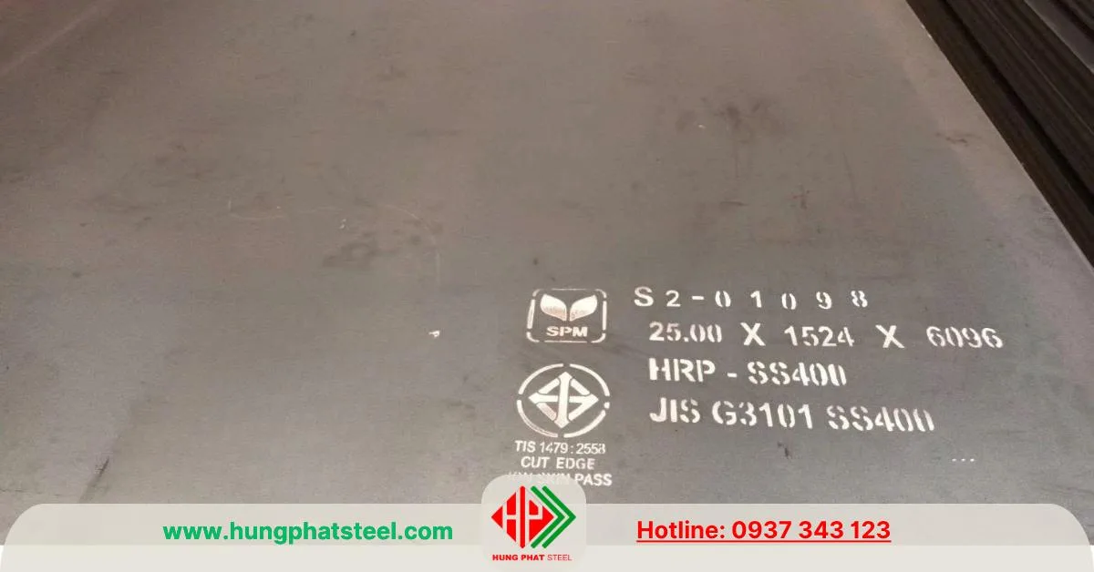 Thép tấm SS400 dày 25ly khổ 1500x6000