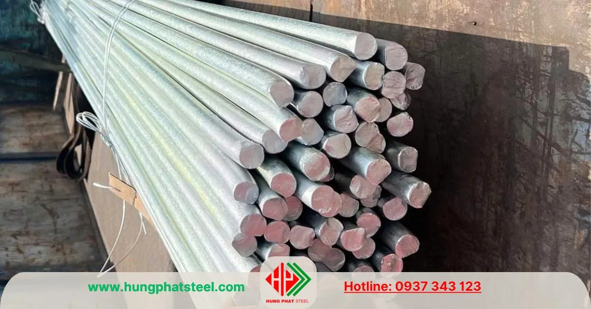 Thép tròn đặc D16 mạ kẽm nhúng nóng