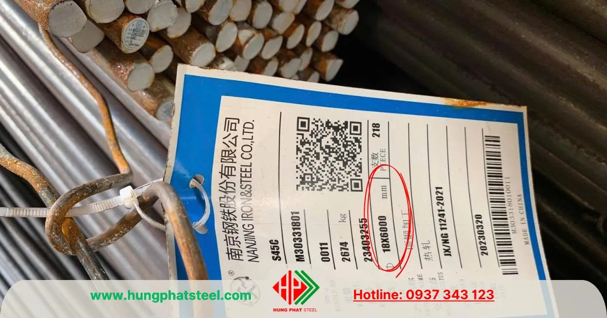 Thép tròn đặc phi 18 (Láp D18)