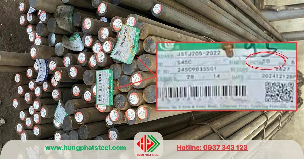 Thép tròn đặc phi 50 láp D50) S45C