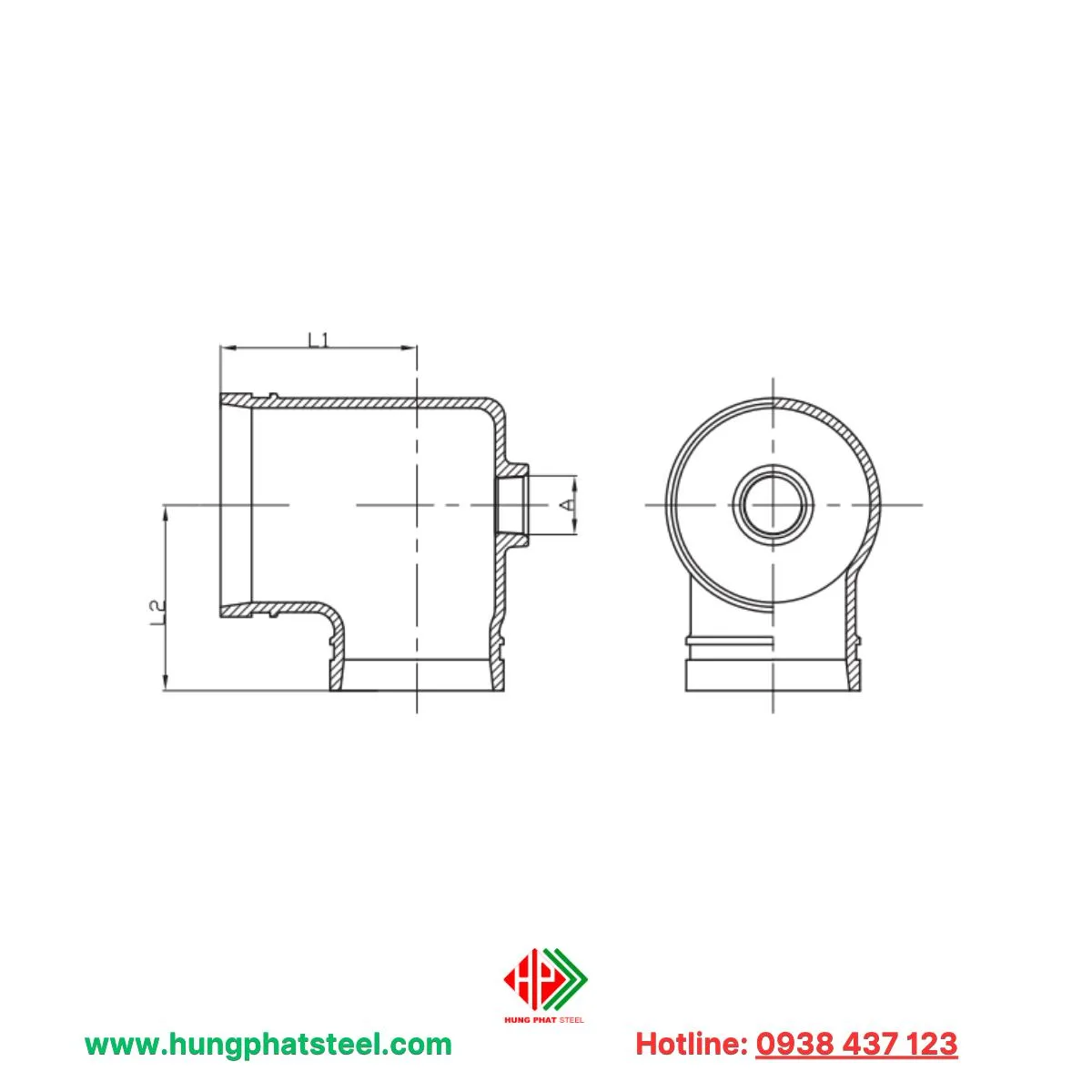 Cút nối trụ cứu hỏa 90° - Hình ảnh 2