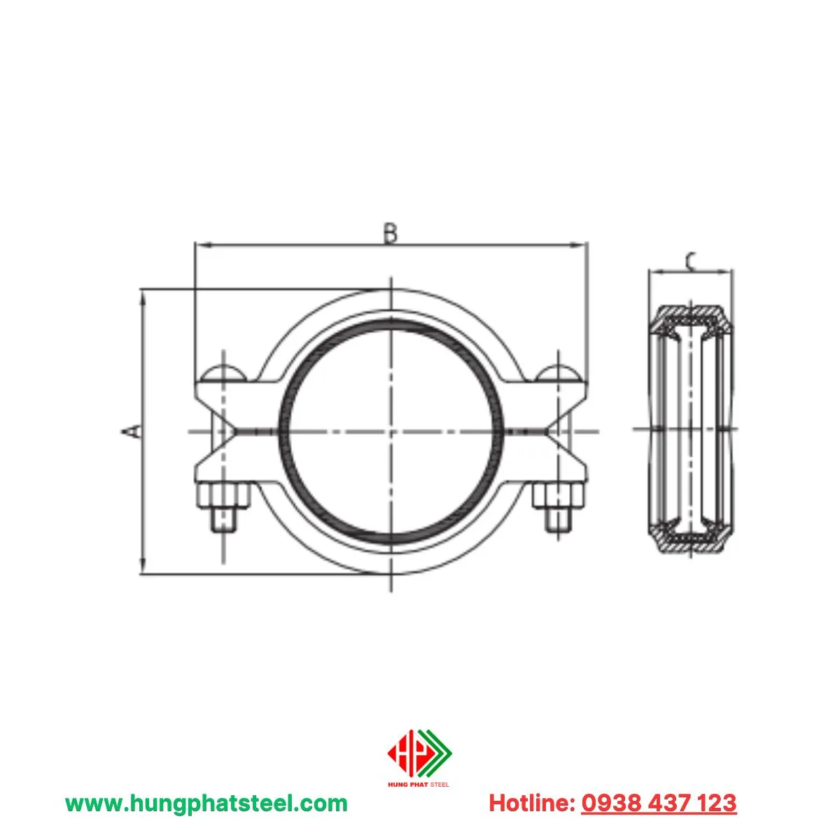 Khớp nối cứng tải nhẹ 1GS - Hình ảnh 2