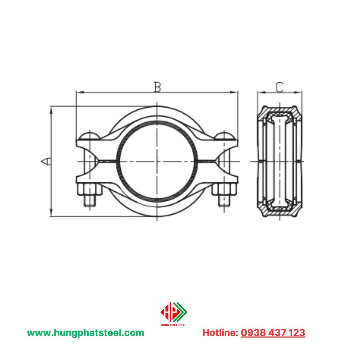 Khớp nối cứng thân mảnh 1GX - Hình ảnh 2