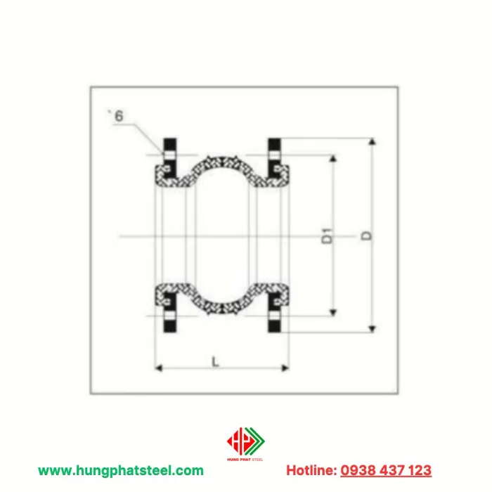 Khớp nối giãn nở PN10/16 - Hình ảnh 2